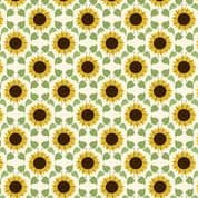 Sunflowers - 8523 - Sunflowers with Leaves on Cream - Lewis & Irene 746.1 - Cotton Fabric