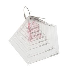 Template Set: Patchwork: Mini Pentagons: 8 Sizes: 0.75 - 3in
