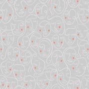 The Dreamer - 7632 - Lewis & Irene A516.2 - Contemplation on Soft Grey Cotton Fabric