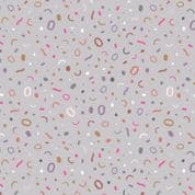 The Dreamer - 7638 - Lewis & Irene A518.2 - Squiggles on Grey Cotton Fabric