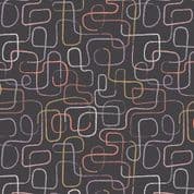 The Dreamer - 7642 - Lewis & Irene A519.3 - Swirly Strings on Charcoal Grey Cotton Fabric