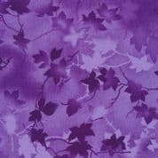 W108511 - Purple Tonal Ivy Leaf - 108" Extra Wide Backing Cotton Fabric