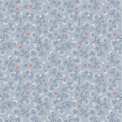 W108620 - Lewis & Irene - Flower Chains on Blue - Extra Wide 108" Cotton Fabric