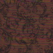 W108818 Extra Wide Backing Cotton Fabric - Flourish Scroll in Brown