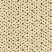 W108839 - Small Rosebud on Natural Beige - 108" Extra Wide Backing Cotton Fabric