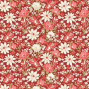 Wilmington Print Sentiments - 8732 - Packed Floral on Red - 98723-313 - Cotton Fabric