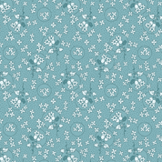 Wilmington Print Sentiments - 8743 - Blue Floral Rings - 98727-441 - Cotton Fabric