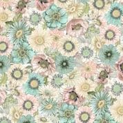 Wilmington Prints - Blissful - 8777 - Packed Floral Multicolour - 27644 173 - Cotton Fabric