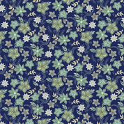 Wilmington Prints - Blissful - 8782 - Graphic Floral Navy - 27647 475 - Cotton Fabric