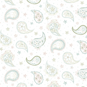 Wilmington Prints - Blissful - 8784 - Paisley Contour White - 27648 173 - Cotton Fabric