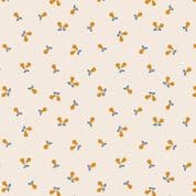 Wintertide - 7981 - Gold Metallic Pears on Cream - A583.1 - Cotton Fabric