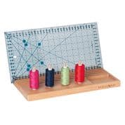 Wooden Ruler Rack with Thread Storage - Beech - 6 Ruler Slots - Milward
