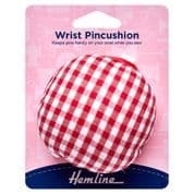 Wrist Pin Cushion - Red Gingham