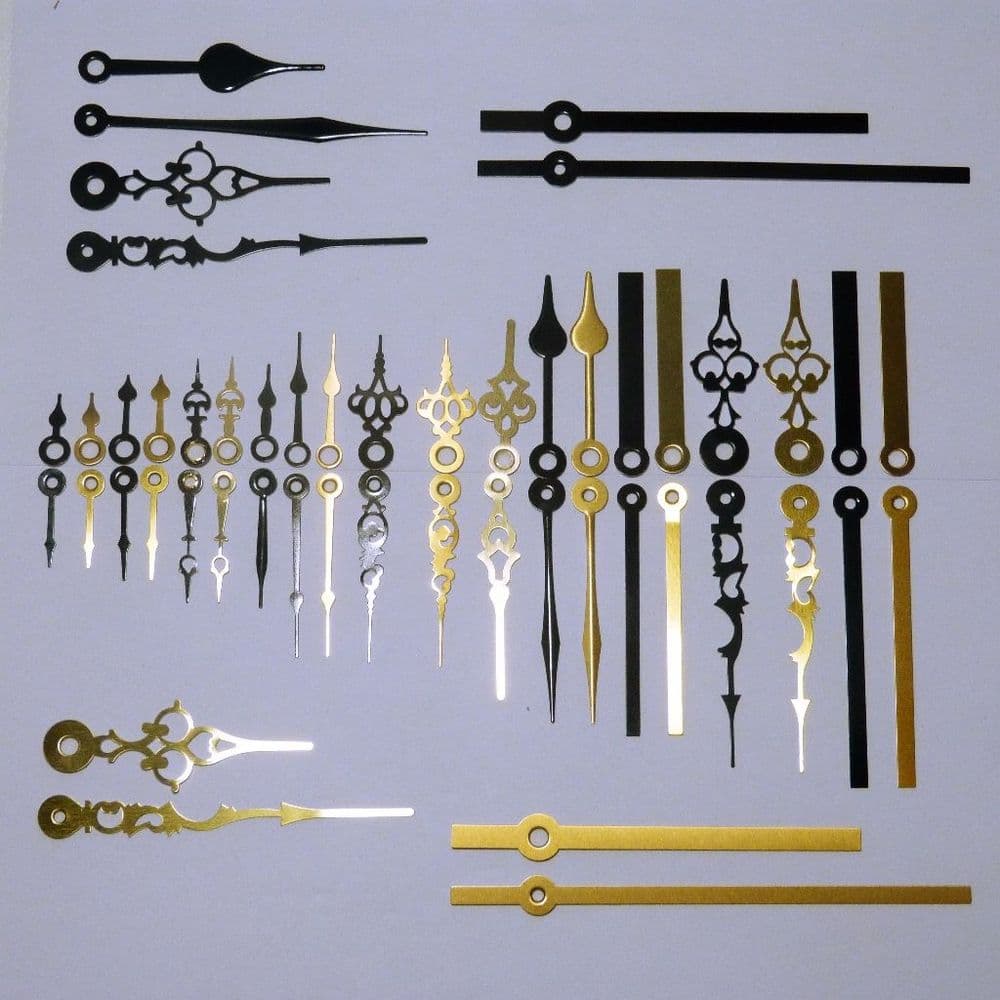 Replacement roundshaft clock hands Hour pipe 5 0mm Min pipe 3 15mm