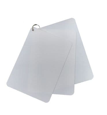 5 x A6 Plastic Blank Battle Slate Cards with Ring Binder