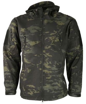 British Terrain Pattern Black Patriot Soft Shell Jacket