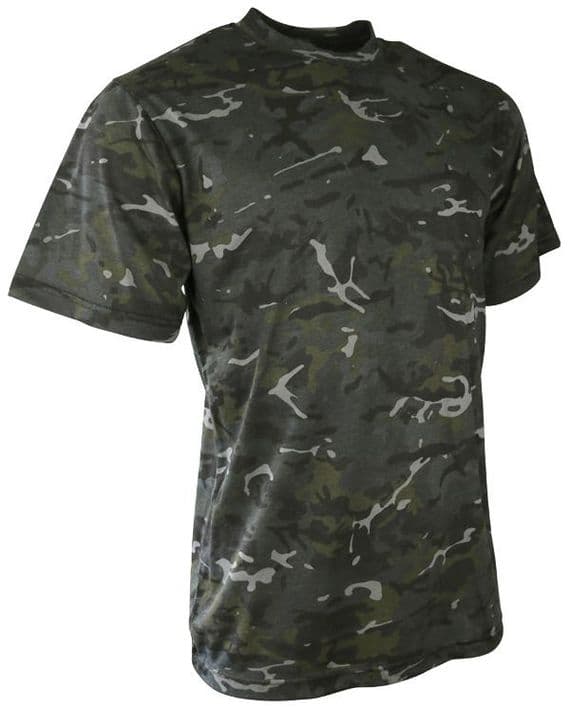 British Terrain Pattern Black T Shirt