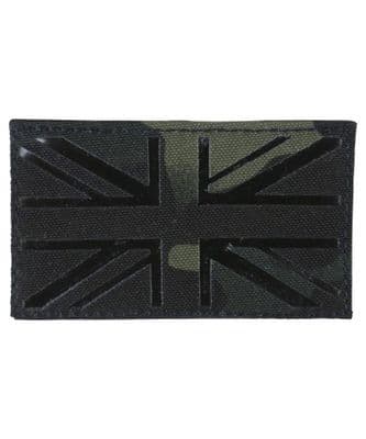 British Terrain Pattern Black Uk Lazer Cut Patch