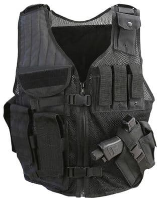 Cross Draw Tac Vest - Black