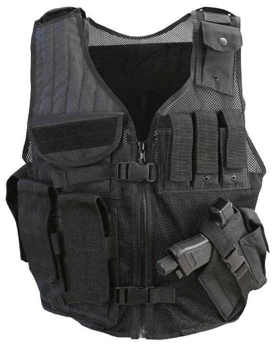 Cross Draw Tac Vest - Black