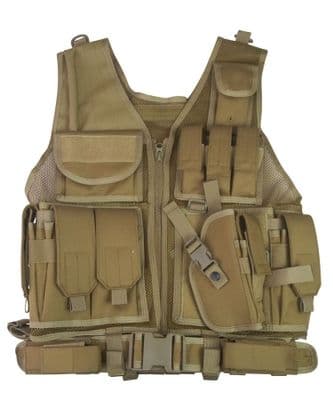 CROSS DRAW TACTICAL VEST COYOTE