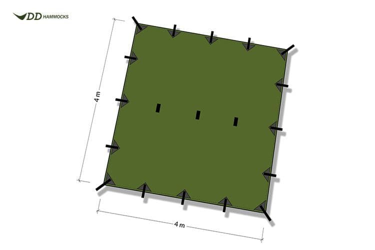 dd タープ　4 x 4 Olive Green Dd Hammocks Tarp 4 X 4 Olive Green