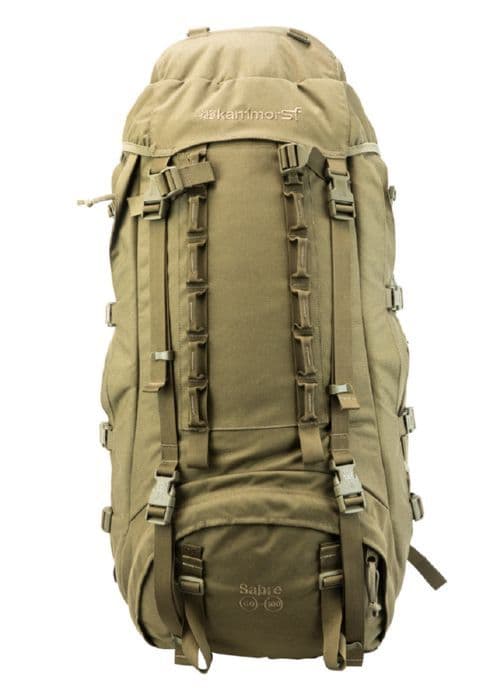 Karrimor Sabre 60-100 Rucksack – Coyote, Verstellbar, Wasserabweisend, Mit Regenhülle, Für Trekking & Outdoor