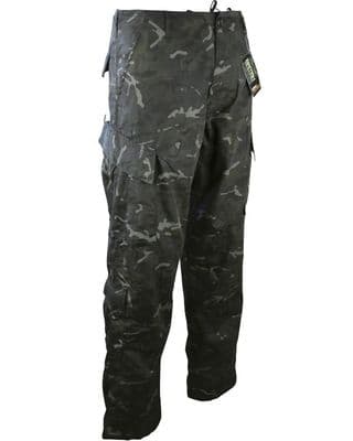 Kombat ACU  Style Trousers British Terrain Pattern  Black