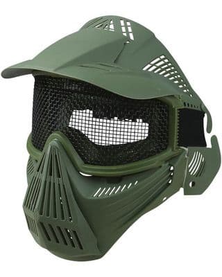 Kombat Full Face Mesh Mask - Olive Green