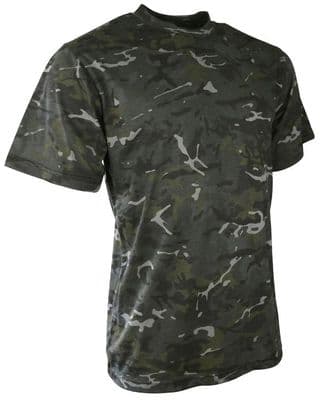 Kombat T Shirt  Kombat ACU  Style Trousers British Terrain Pattern  Black