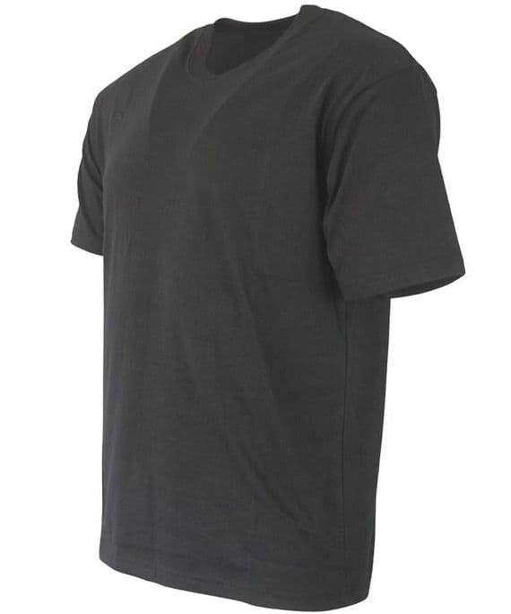 Military Plain T Shirt Black