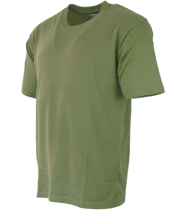 Military Plain T Shirt - Olive Green