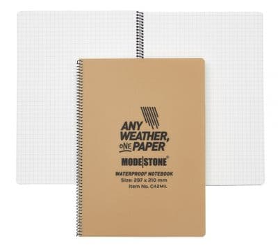 Modestone A4 Side Spiral Paper Tan