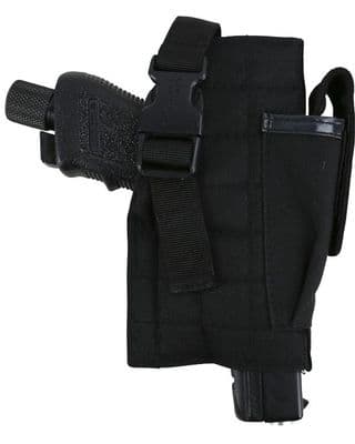 Molle Gun Holster With Mag Pouch - Black