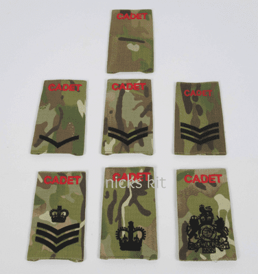 MTP Rank Slide With Cadet Title In Red