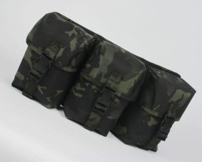 Triple Molle Utility Pouch Multicam Black