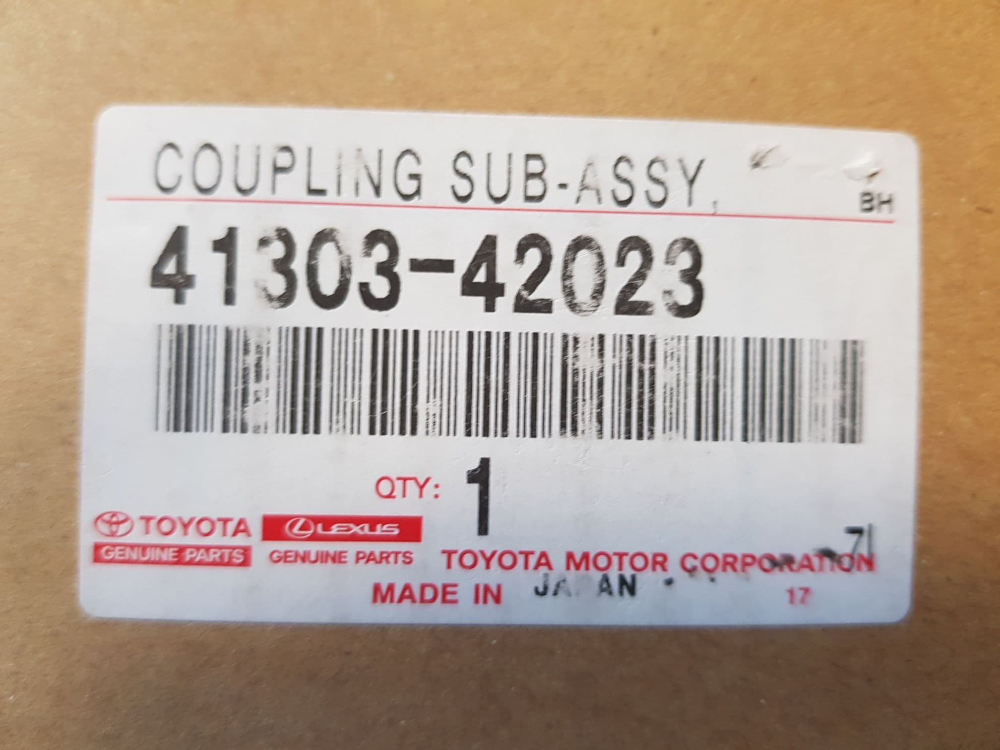 NEW GENUINE TOYOTA RAV4 REAR DIFFERENTIAL COUPLING ASSEMBLY 4130342023