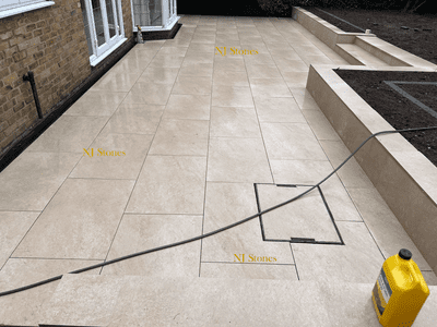 County Crema Outdoor Porcelain Slabs 900x600x20mm (From £23.95/m2)