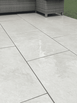 Quartz White Outdoor Porcelain 900x600x20mm (Price From: £19.95/m2)