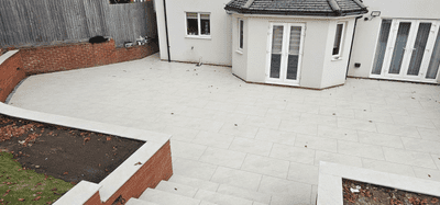 Quartz White Outdoor Porcelain 900x600x20mm (Price From: £23.95/m2)