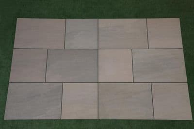 Raj Green Outdoor Porcelain Slabs 900x600x20mm (£22.85/m2)