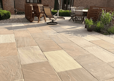 Raj Green Sandstone 900x600 Riven 21.00m2 22mm (Price: £22.85/m2)
