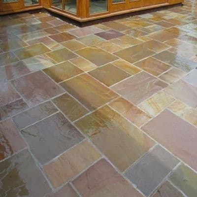 Rippon Buff Natural Calibrated Patio Paving Slabs Pack 19.85m2 22m Price: £21.95/m2