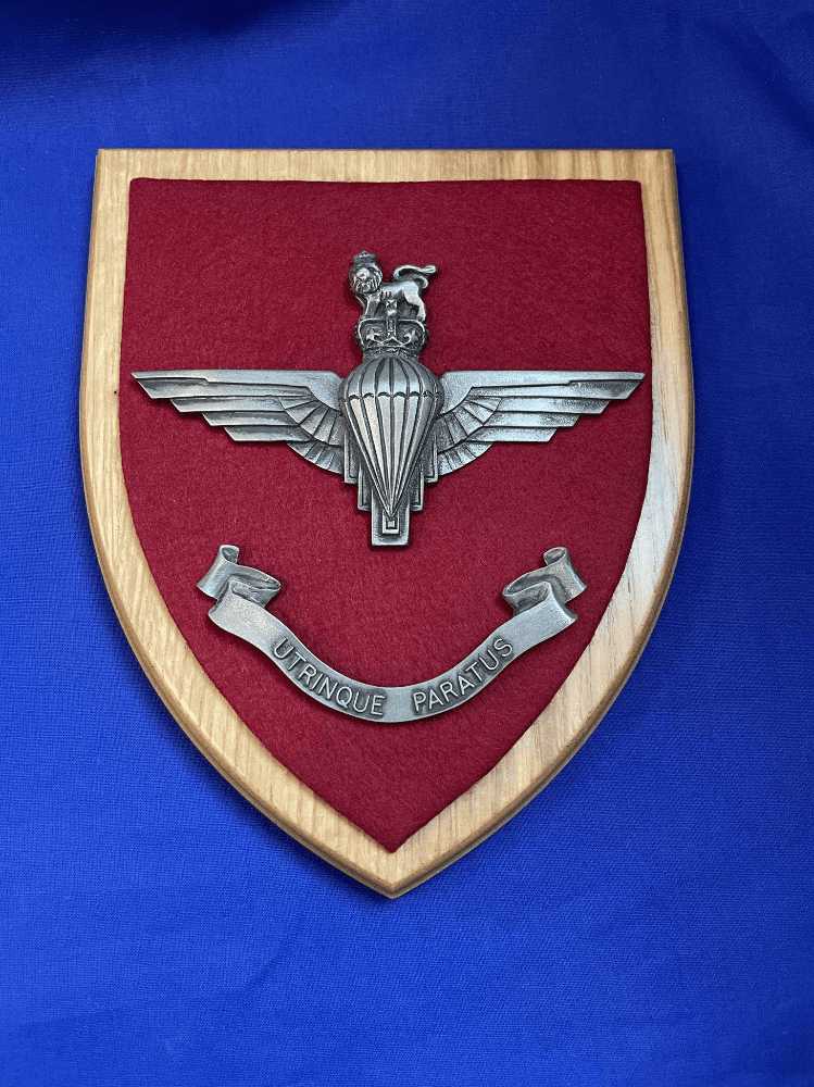 The Parachute Regiment Stunning metallic finished cap badge wall plaque for the Parachute