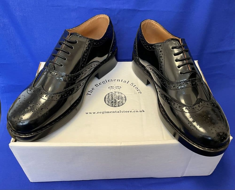 Patent black brogues discount