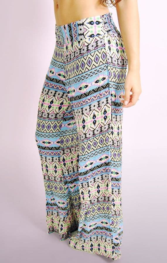 Aztec Print Palazzo Trousers