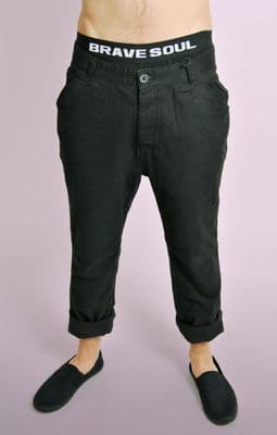 Black Cotton Chinos