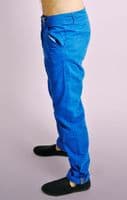 Blue Cotton Turn Up Chinos