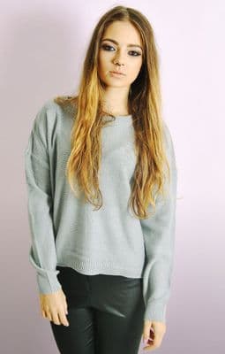 Boxy Jumper in Silver
