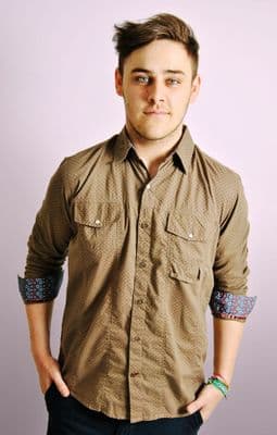 Brown Geometric Print Shirt